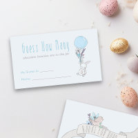 Bunny Rabbit Guess How Many Boy Baby Shower Game