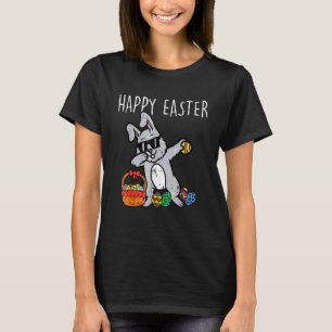 Bunny Rabbit Happy Easter Dab Dance Cool Kids Boys T-Shirt
