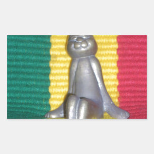Bunny - Rabbit in Rasta Colours: A Touch of Groovy Sticker