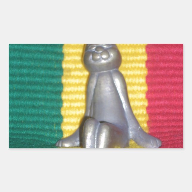 Bunny - Rabbit in Rasta Colours: A Touch of Groovy Sticker (Front)