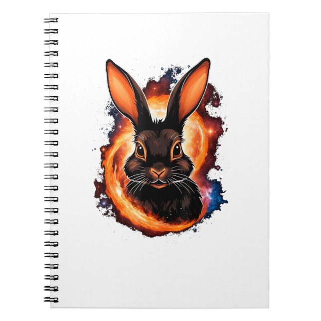 Bunny Rabbit In Space - Funny Cute Rabbit _1 Notebook (Front)