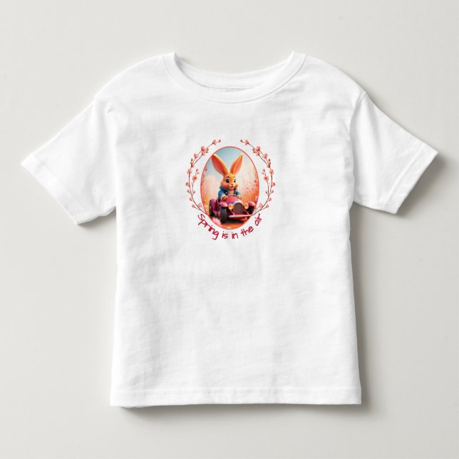 Bunny Rabbit In Spring Toddler T-shirt (Front)
