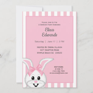 Bunny Rabbit Invitation d'anniversaire