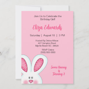 Bunny Rabbit Invitation d'anniversaire