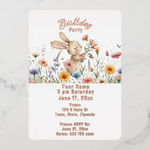 Bunny Rabbit Invitation d'anniversaire