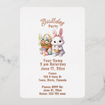 Bunny Rabbit Invitation d'anniversaire