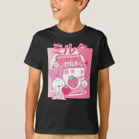 Bunny Rabbit loves Strawberry Milk. Kawaii
