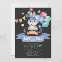 Bunny Rabbit Magician Magic Show Blk Boy Birthday