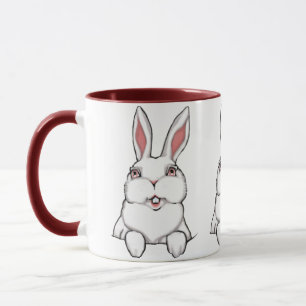 Bunny Rabbit Mug Coffee Cup Cutesy Bunny Cup