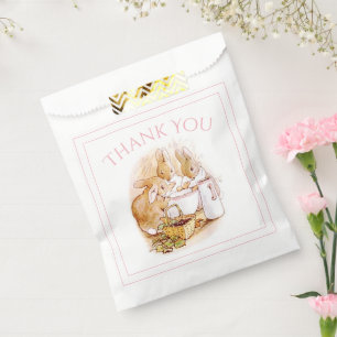 Bunny Rabbit Pink Baby Shower Favour Bag