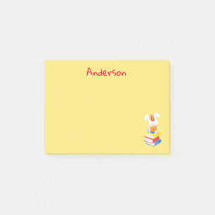Bunny Rabbit Reading Books Post-it Notes