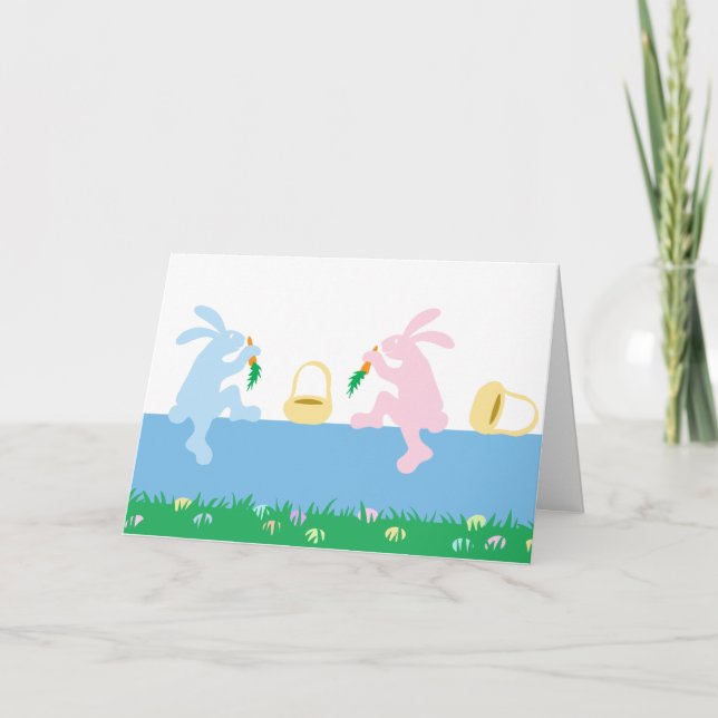 Bunny Rabbit Reward Holiday Card (Front)
