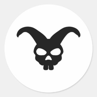 Bunny Rabbit Skull Classic Round Sticker