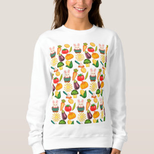 Bunny Rabbit Vegetable Farmer Sweatshirt