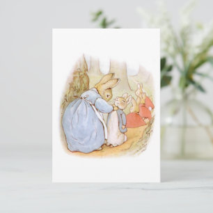Bunny Rabbit Vintage Blank Thank You Card