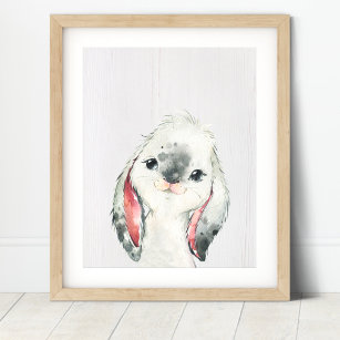 Bunny Rabbit Woodland Nursery Art Print