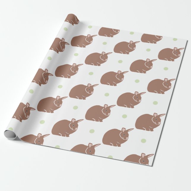 Bunny Rabbit Wrapping Paper (Unrolled)