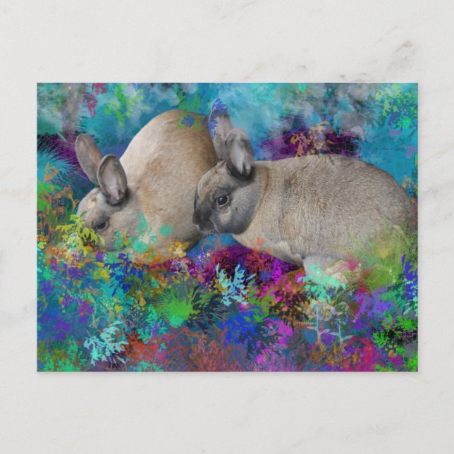 Bunny Rabbits in Fantasyland: A Hare Tale Postcard (Front)