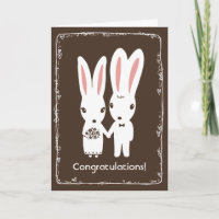 Bunny Rabbits Wedding Congratulations Congrats
