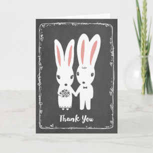 Bunny Rabbits Wedding Thank You Card