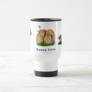 Bunny rabbitt travel mug