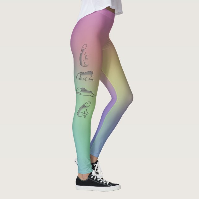 Bunny Rainbow Yoga Pants (Right)