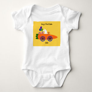 Bunny Riding Carrot Car #2 Baby Bodysuit