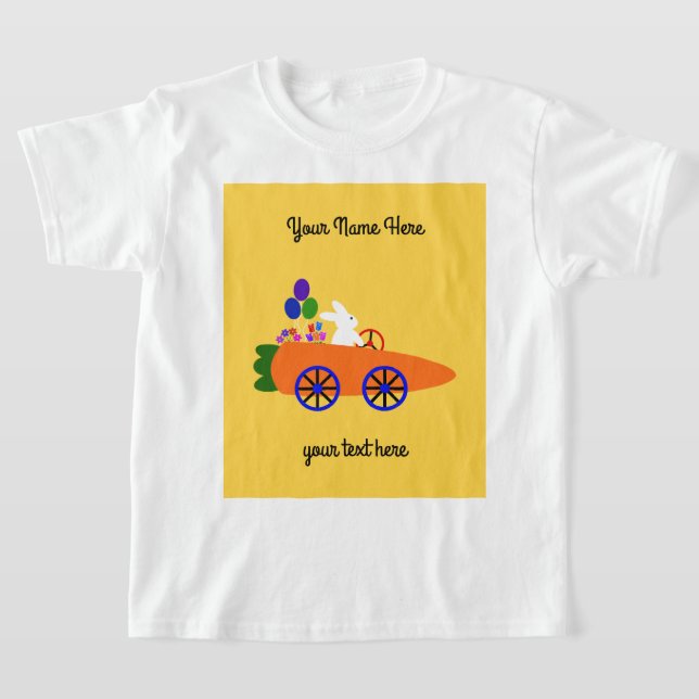Bunny Riding Carrot Car #2 T-Shirt (Poser)