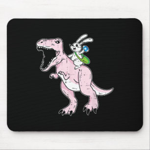 Bunny Riding Dinosaur Easter Egg Hunting Rabbit Sp Mouse Pad