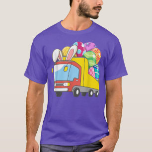 Bunny Riding Garbage Truck Easter Day Bunny Garbag T-Shirt