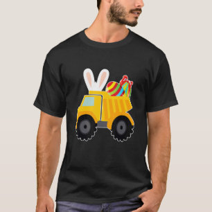 Bunny Riding Garbage Truck Easter Day Bunny Garbag T-Shirt