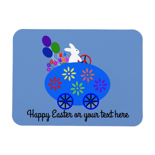 Bunny Riding Oeuf Voiture #2 Magnet (Horizontal)