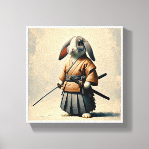 Bunny Samurai Canvas Print