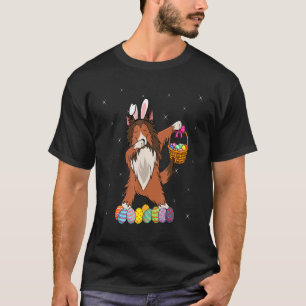 Bunny Shelties Dabbing Dog Happy Easter Day Egg H T-Shirt