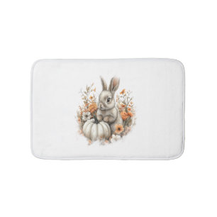 Bunny Shirt Country Pumpkin Bath Mat