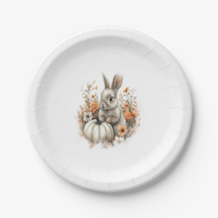 Bunny Shirt Country Pumpkin Paper Plate