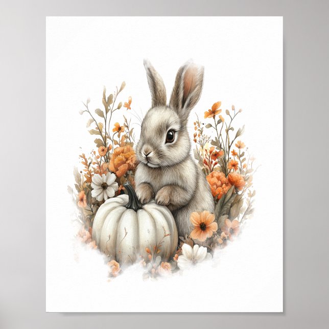 Bunny Shirt Country Pumpkin Poster (Front)