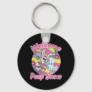 Bunny Show Easter Rabbit Egg Hunting Spring Men Wo Keychain