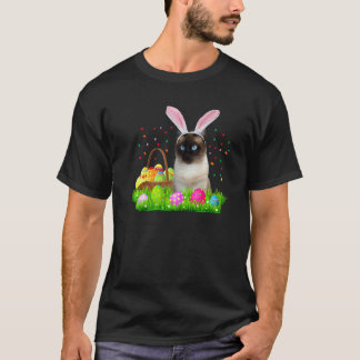 Bunny Siamese Cat  Easter Siamese Cat T-Shirt