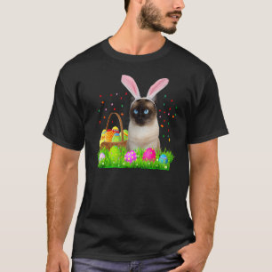 Bunny Siamese Cat Funny Easter Siamese Cat Lover T-Shirt