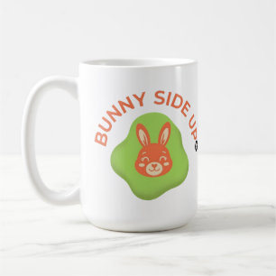Bunny Side Up Retro Easter Egg Graphic Design  Coffee Mug