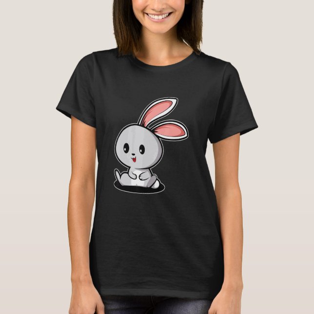 Bunny Sitting Rabbit Owner T-Shirt (Front)