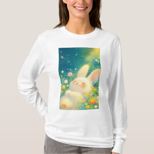 Bunny Slumber Among the Blossoms T-Shirt