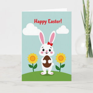 Bunny Springtime Scene Card