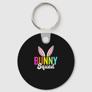 Bunny squad, matching easter rabbit ears, Easter p Keychain