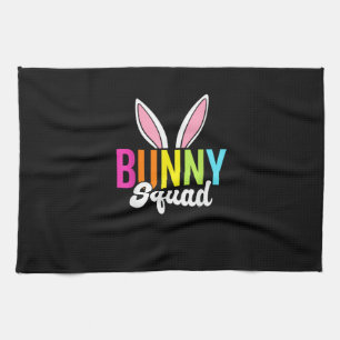 Bunny squad, matching easter rabbit ears, Easter p Kitchen Towel