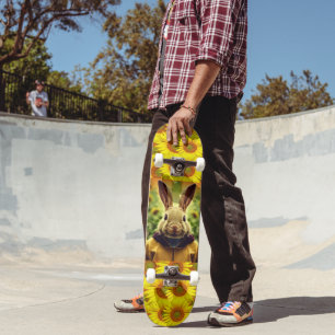 BUNNY SUNFLOWERS SKATEBOARD FOR GIRLS