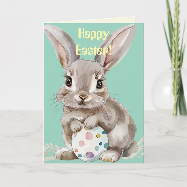 BUNNY sur EGG EASTER CARTE (Devant)