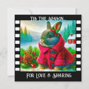 Bunny Sweet Snowy Christmas card