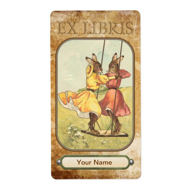 Bunny Swing Book Plate (Front)